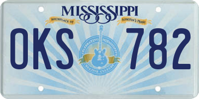 MS license plate OKS782