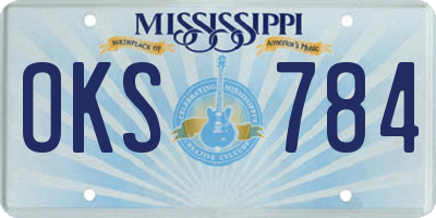 MS license plate OKS784