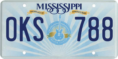 MS license plate OKS788