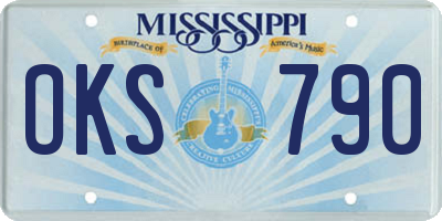 MS license plate OKS790