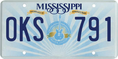 MS license plate OKS791