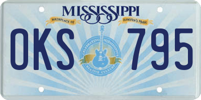 MS license plate OKS795