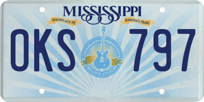 MS license plate OKS797