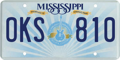 MS license plate OKS810