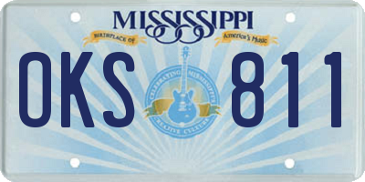 MS license plate OKS811