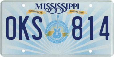 MS license plate OKS814