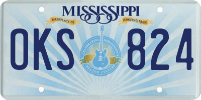 MS license plate OKS824