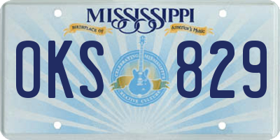 MS license plate OKS829