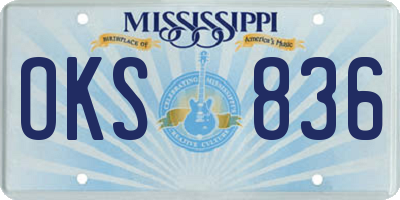 MS license plate OKS836