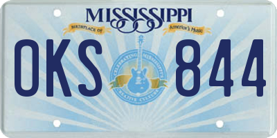 MS license plate OKS844