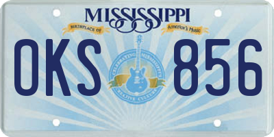 MS license plate OKS856
