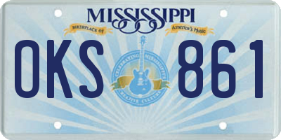 MS license plate OKS861
