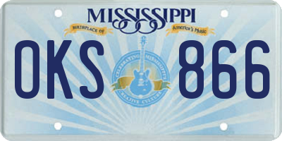 MS license plate OKS866