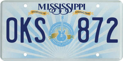 MS license plate OKS872