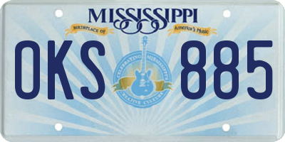 MS license plate OKS885