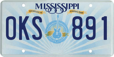 MS license plate OKS891