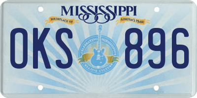 MS license plate OKS896