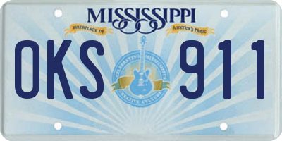 MS license plate OKS911