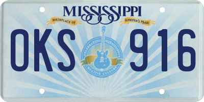 MS license plate OKS916