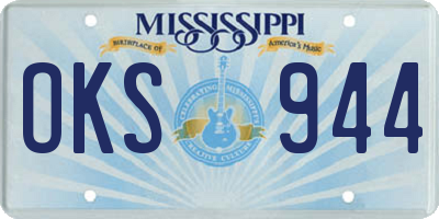 MS license plate OKS944