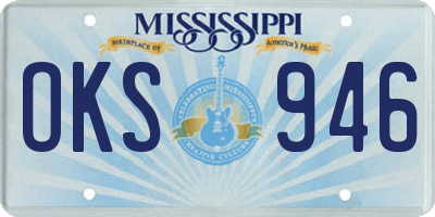 MS license plate OKS946