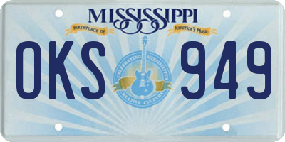 MS license plate OKS949