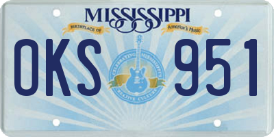 MS license plate OKS951