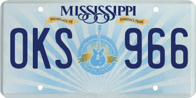 MS license plate OKS966