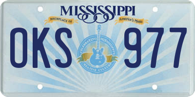MS license plate OKS977