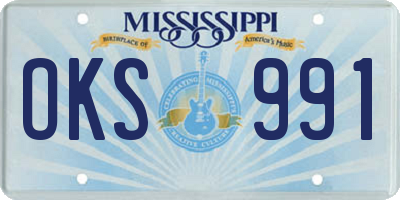 MS license plate OKS991
