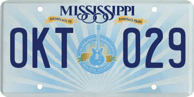MS license plate OKT029