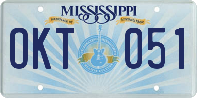 MS license plate OKT051