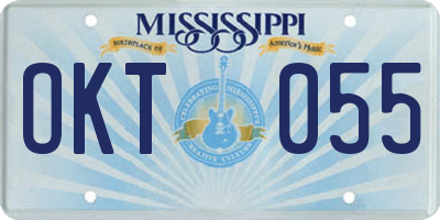 MS license plate OKT055