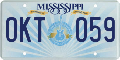 MS license plate OKT059