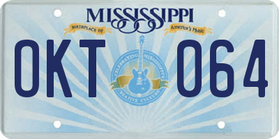 MS license plate OKT064