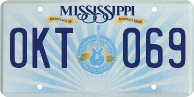 MS license plate OKT069