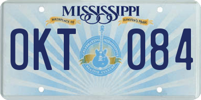 MS license plate OKT084