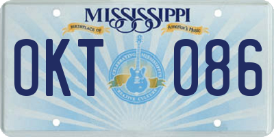 MS license plate OKT086