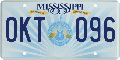 MS license plate OKT096