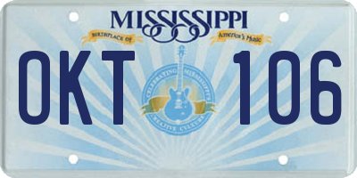 MS license plate OKT106