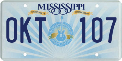 MS license plate OKT107