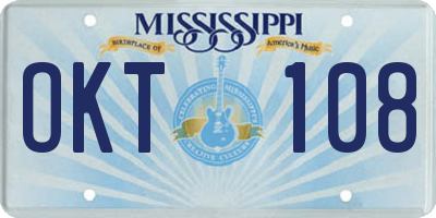 MS license plate OKT108