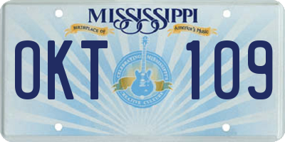 MS license plate OKT109