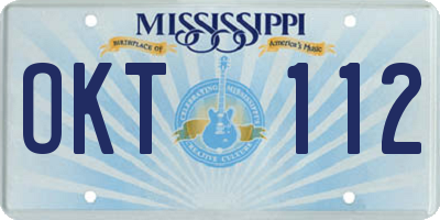 MS license plate OKT112