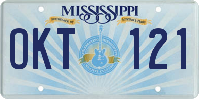 MS license plate OKT121