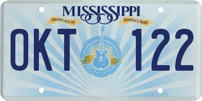 MS license plate OKT122