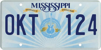 MS license plate OKT124