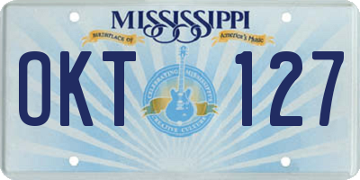 MS license plate OKT127