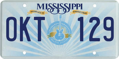 MS license plate OKT129