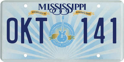 MS license plate OKT141